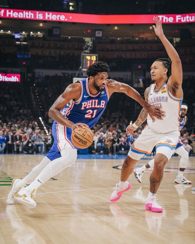 76人胜雷霆，恩比德全面发威